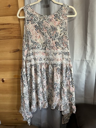 Ariat Damen süß Frühling Blumen Spitze asymmetrischer Saum Tank Trapez Kleid Gr. XL - Bild 2 von 8