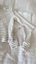 Baby Boys Sets | 2PCS: Ace Sweater Set- Indigo Stripe | Quincy Mae 3-6 month NEW