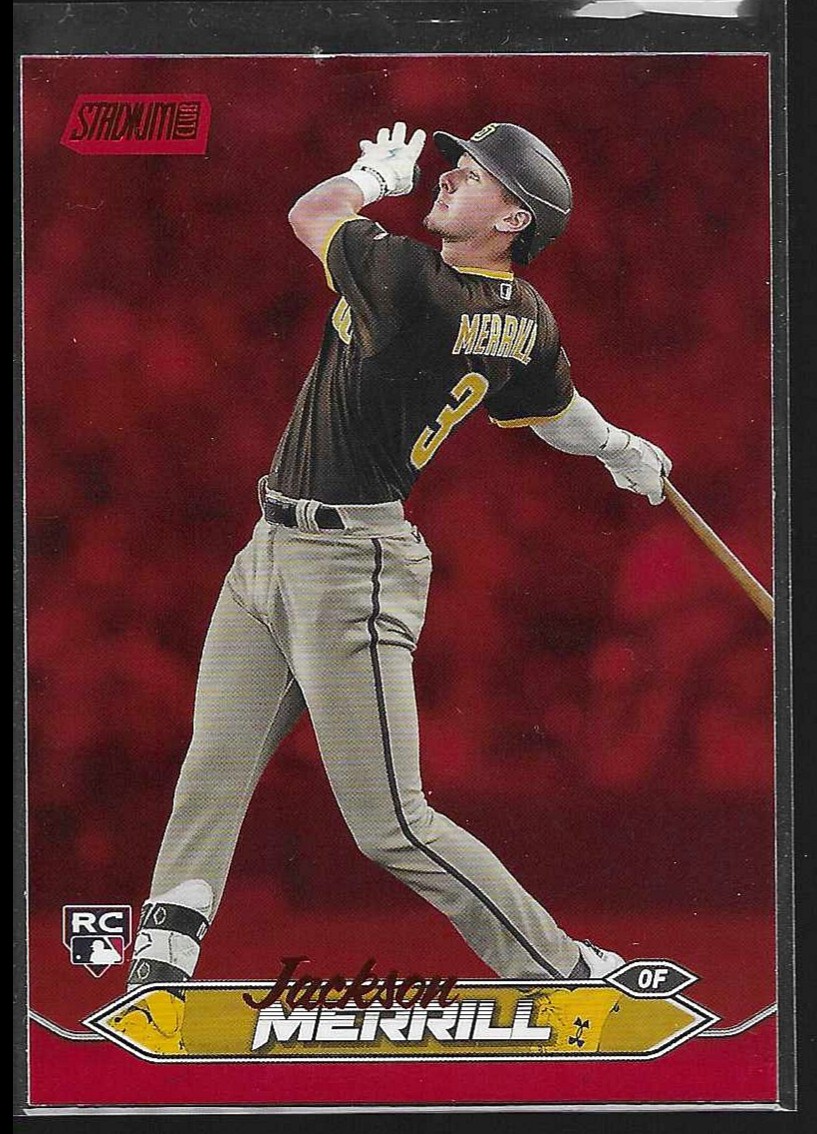 Jackson Merrill 2024 Stadium Club Red Foil RC #50 San Diego Padres