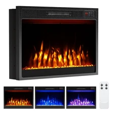 23" 750W/1500W 50,000 BTU Electric Fireplace Insert with Remote Control Timer