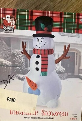 2018 Spencer's Snowballs deep Inflatable Rare Christmas Gemmy Like 6 feet tall