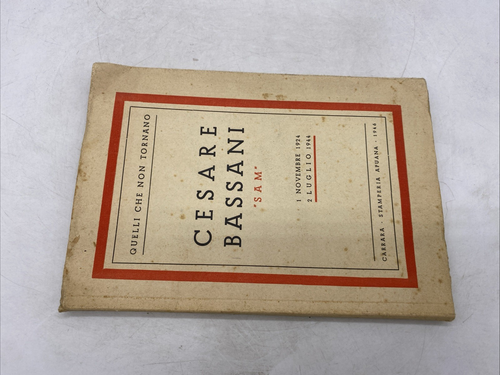 CESARE BASSANI - SAM - STAMPERIA APUANA - 1946 - Foto 3 di 16