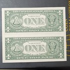 2003 UNCUT SHEET of 2 $1 Federal Reserve Notes Uncirculated AND CRISPY. — photo 2