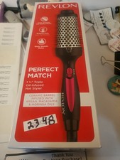 REVLON Perfect Match Hot Styler Heated Styling Brush, 1 Inch Round Hair Brush