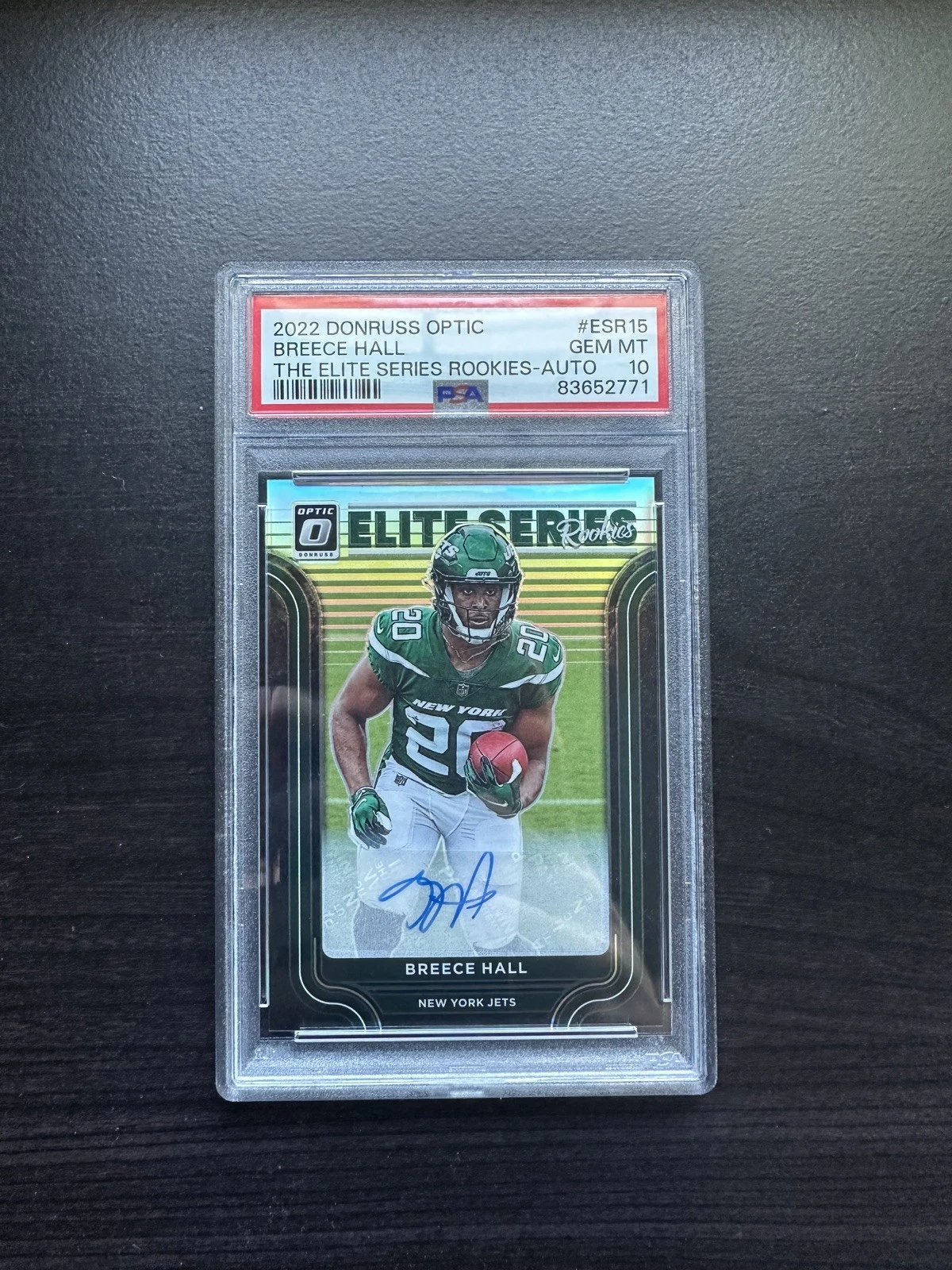 Breece Hall Panini Donruss Optic the Elite Series Rookies #ESR15 Autograph