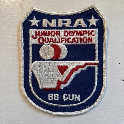 Vintage NRA JUNIOR OLYMPIC QUALIFICATION BB Gun Embroidered Patch 4'' X 5''