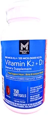 Member's Mark Vitamin K2 + D3 Softgels 150 Count EXP 01/2027