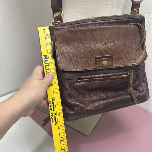 Osgoode Marley Luna Flap Crossbody Bag Brown Soft Leather Boho Messenger RFID - Picture 11 of 12