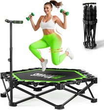 Mini Trampoline for Adults 42 Inch Foldable Fitness Rebounder