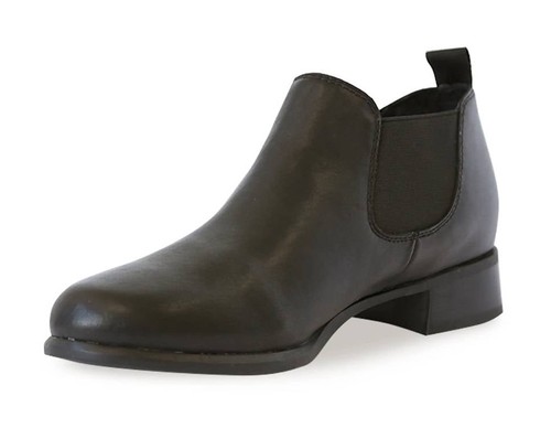Munro Bedford Low Profile Chelsea Boot in Black Leather Sz 7.5N