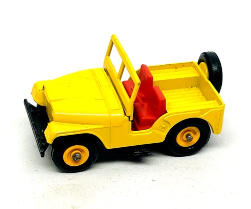 Matchbox Lesney Regular Wheels 72 Standard Jeep, dark yellow, black base, nmint!