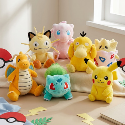 Pokémon Pikachu Dragoran Mewtu Bisasam Togepi Plüschtier Set