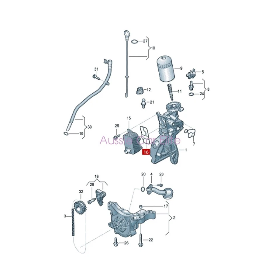 Unimotor Elring OEM Oil Cooler Gakset For 2008-13 Audi A3 A4 A5 A6 Q3 Q5 TT 2.0 - Image 3 of 3