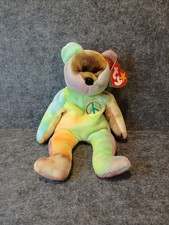 Ty Beanie Baby: Peace Bear 1996 - Multicolor