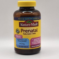 Nature Made PRENATAL Folic Acid  DHA 120 Softgels New  Sealed