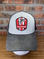 Atlanta Falcons New Era 39thirty Black Red Stripe Logo Grey Medium/Lg Flex Hat