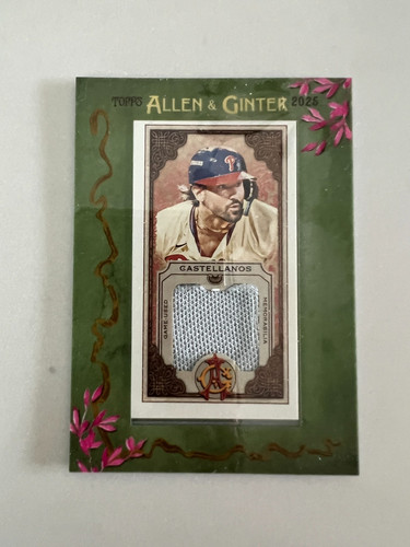 2025 Topps Allen & Ginter Nick Castellanos Mini Framed Game-Used Jersey Relic
