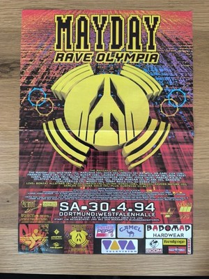 Plakat Mayday 1994 Rave Olympia Dortmund