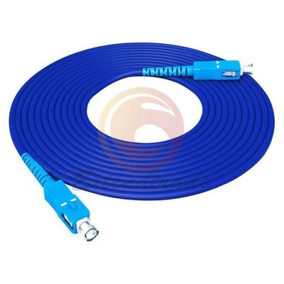 15M Indoor Armored Cable SC to SC SM 9/125 3.0mm Single Core Fiber Patch Cord *p