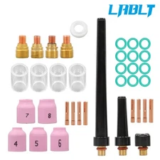 LABLT 37 PCS TIG Welding Torch Kit Gas Lens Kit Accessories for WP-9/20/25