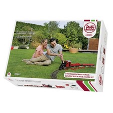 LGB 90463 - Start Set treno, locomotiva a vapore, due vagoni piatti (traccia G) merce nuova