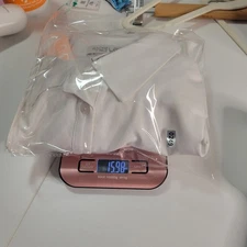 Rachel Zoe White Cotton Blend Long Sleeve Button Down Shirt Dress L