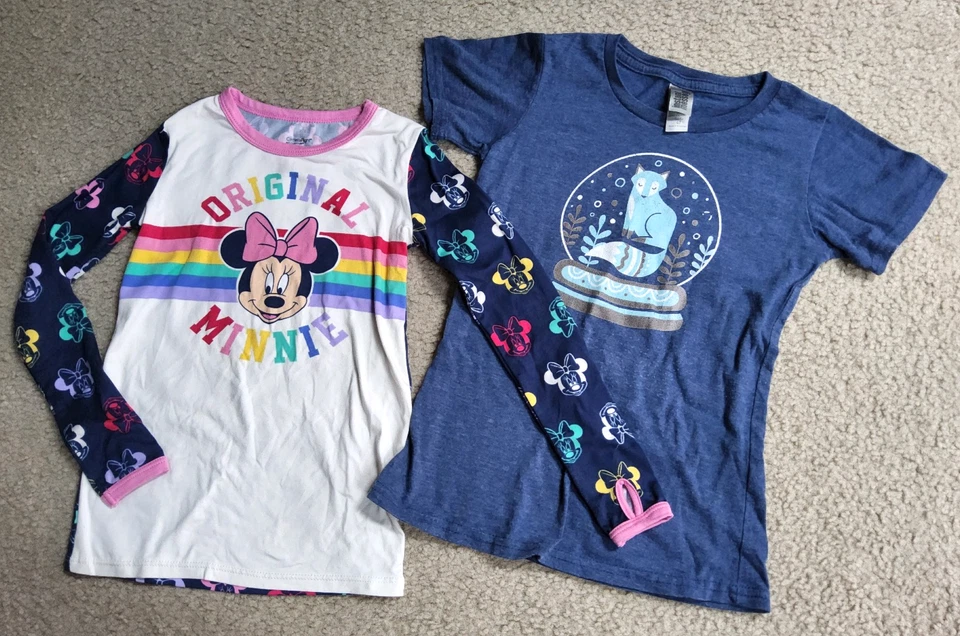 Girls' Size 4T 23 piece clothing lot shirts shorts pajamas swimsuit more - Image 2 of 4