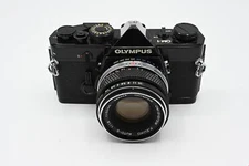 Olympus Black OM-1 w/ 50mm f/1.8 student camera kit - Very Good