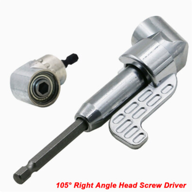 105° Right Angle Head Screw Driver 1/4'' Hex Shank Horn for Electric Screwdriver 