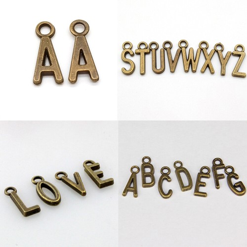4 Sets Alphabet Anhänger Buchstaben Anhänger Für Schmuck Machen - Bild 11 von 21