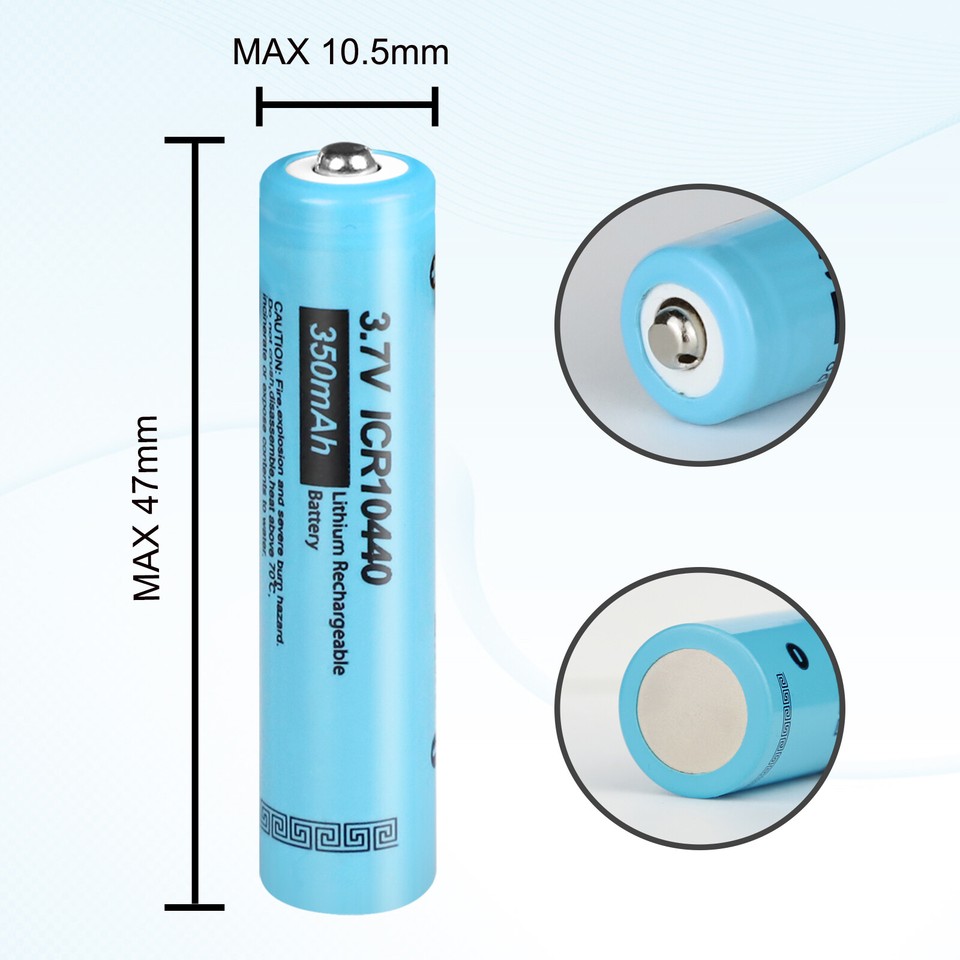 4x AAA Triple A Batteries Rechargeable 3.7V 10440 Liion For Olight