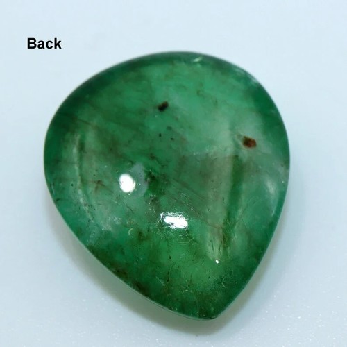 17.60 Carats, Natural Zambian Emerald, Pear Cabochon loose gemstone For Jewelry - Picture 6 of 7