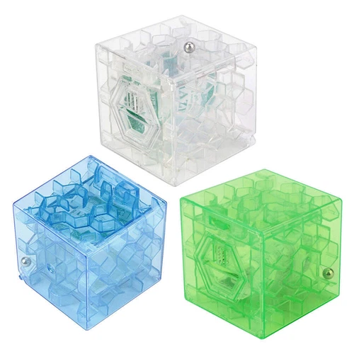 3D Cube Puzzle Money Maze Bank Saving Coin Collection Puzzle Game Toy For Kids - Picture 2 of 10