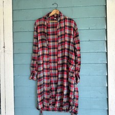 DUNELLA DUNMAR VINTAGE SMOKING JACKET ROBE VINTAGE 1950's PLAID MULTICOLOR
