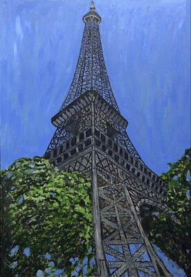 Original Ölgemälde  Eiffelturm Paris 70x100cm  Moderne Kunst Daniel Pultorak