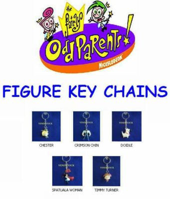 NICKELODEON RETIRED FAIRLY ODDPARENTS KEYCHAIN BACKPACK ZIPPER