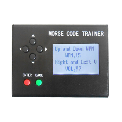 Mini CW Entraîneur Morse Code Trainer Moore Simo Wales Code Radio à Ondes Courtes Clé Auto Learning CW Radio pour Pratique du avec Connexion au réseau Bleu