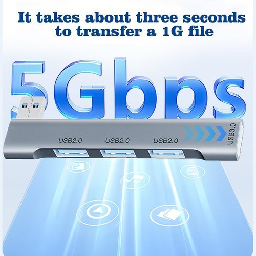 4-in-1-USB3.0-Hub-Adapter, Typ C auf USB 3.0 mit 3 5 Gbit/s und Stromvers L V7L2 - Photo 7/14