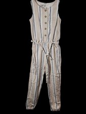 Abercrombie Kids Pinstriped Tank Style Sleeveless Pantsuit/Jumper/Romper