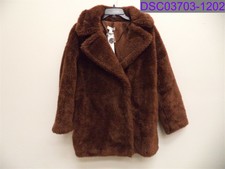 Women's Size 0-2 Topshop Faux Fur Coat Dark Brown Style 07u05rchc