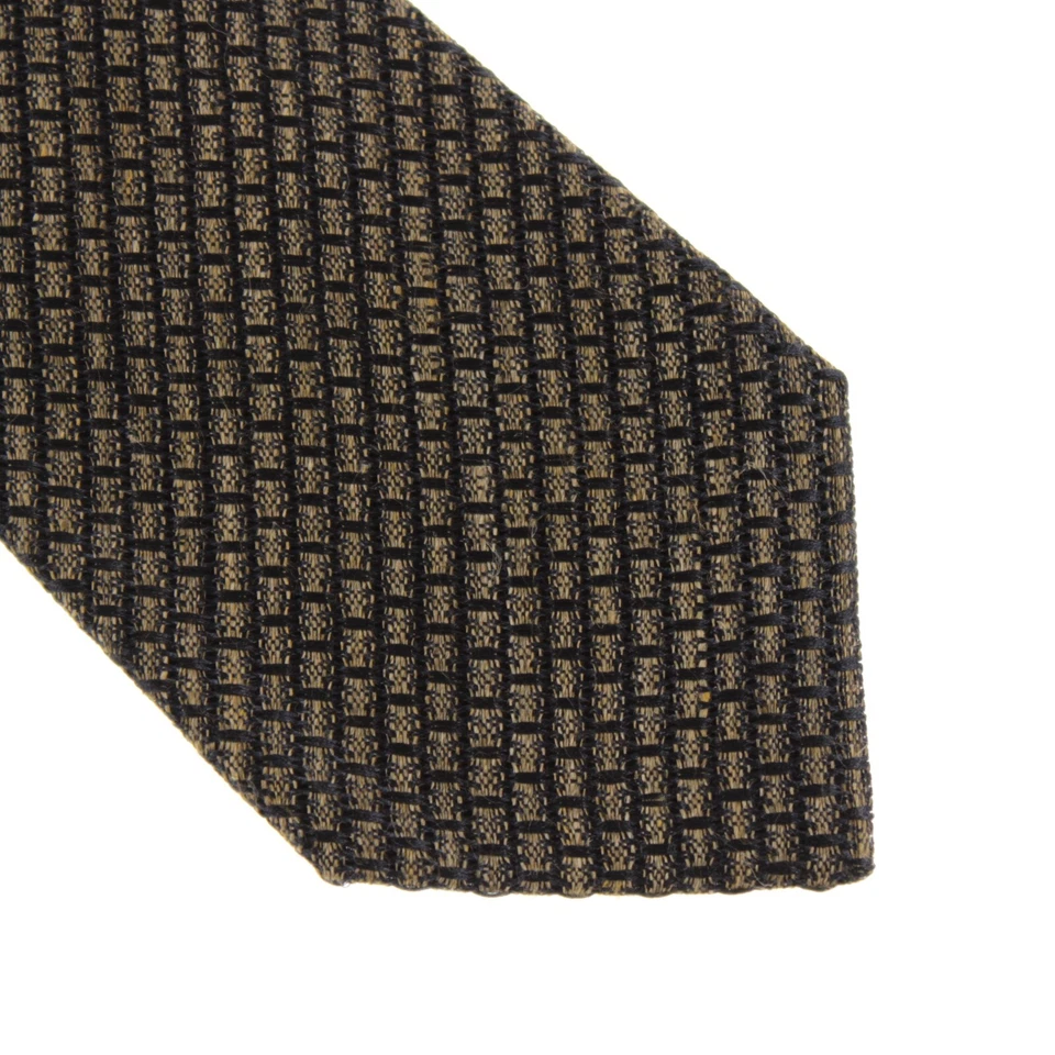 Corbata Tom Ford nueva con etiquetas mezcla de lino/seda en verde oliva/azul marino oscuro patrón texturizado Foto 2 de 4