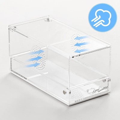 Reptile Enclosure Magnetic Acrylic Terrarium - Small Reptile Habitat For Tarantulas, Scorpions & Insects Acrylic Reptile Terrarium