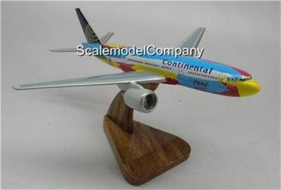 B-777 Peter Max Boeing 777 Airplane Mahogany Kiln Dry Wood Model Small New