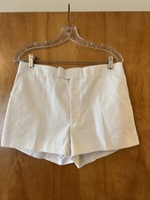 ADIDAS Vintage Tennis Track Shorts White Made In USA Women’s Size 32 RARE
