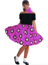 NWT NEW Halloween Costume Adult 50s Girl Woman's M (8-10) Dress Scarf