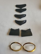 Vintage Shoe Clips Black Ribbon Bow Set Of 4