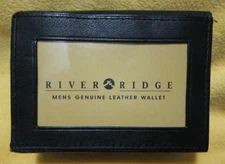 River Ridge Tri-Fold Black Leather Wallet