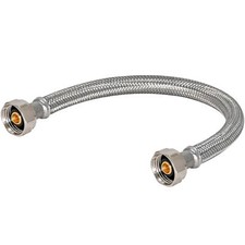 24in Braided Stainless Steel Faucet Connector 1/2in FIP for Flexible Supply Line