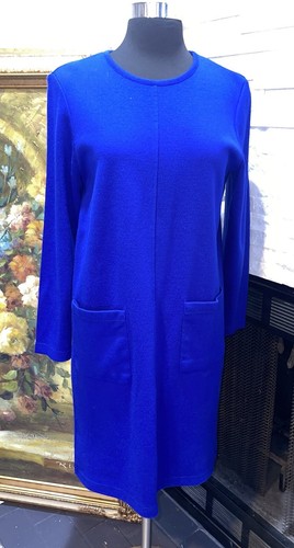 lennie Shift dress Blue Long Sleeve Sweater Knit Size Petite Medium - Picture 3 of 13