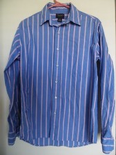 American Eagle Outfitters Men's Blue Striped shirt Sz L XS EUC 